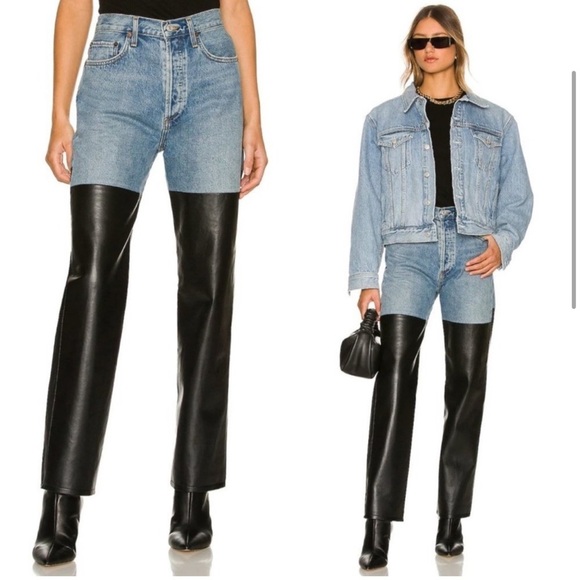 Agolde Pieced 90's Pinch Waist Jeans in Navigate/Detox - Picture 1 of 10